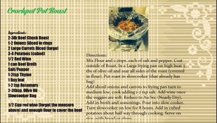 Pot Roast Recipe